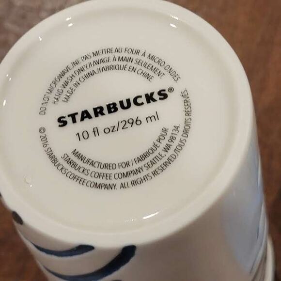 2016 Starbucks Mermaid Winking Eye Ceramic Coffee Travel Mug, Tumbler 10 Oz - Picture 7 of 8